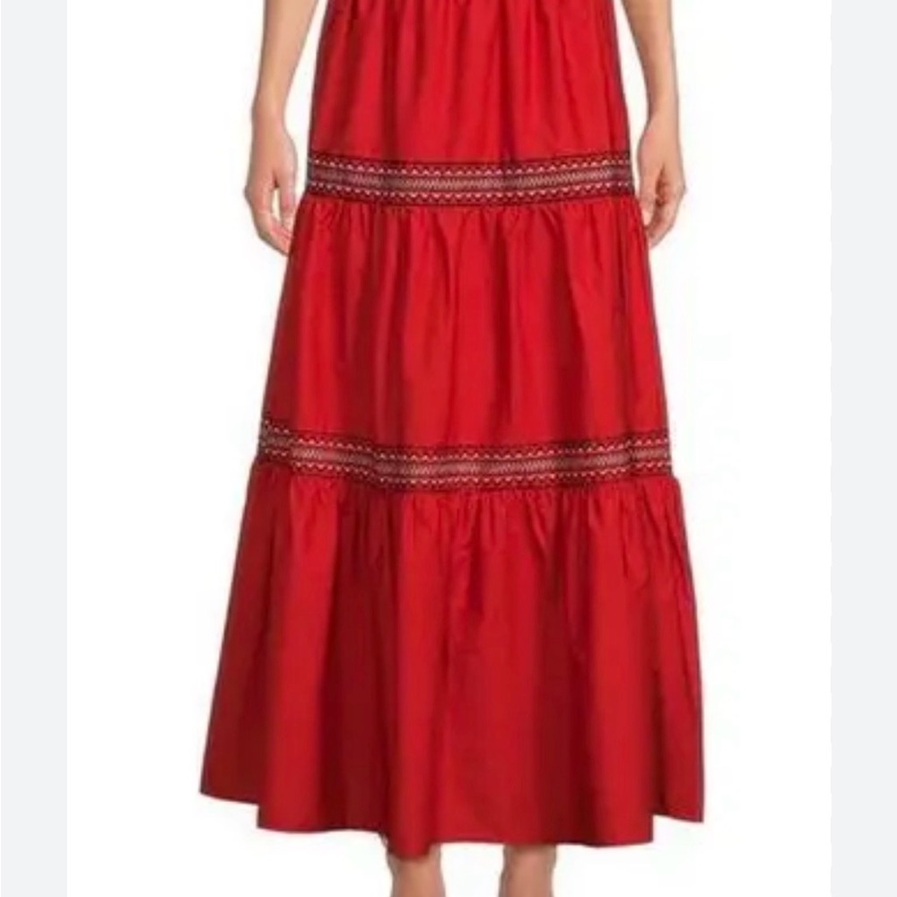 A Loves A Elegant Red Maxi Skirt